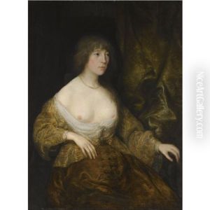 Portrait Of A Lady, Seated, With Her Breasts Uncovered by Harmenszoon van Rijn Rembrandt