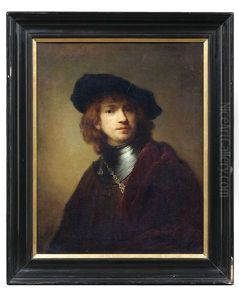 Selbstbildnis Mit Dem Eisernen Kragen by Harmenszoon van Rijn Rembrandt