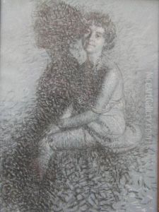 Jeune Femme Assise by Ernest-Lucien Bonnotte