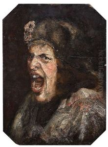 Schreiender Mann (study) by Harmenszoon van Rijn Rembrandt