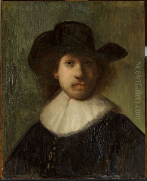 Portrait Of The Artist In A Black Coat And Hat - view 1