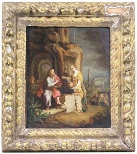 Christus Und Die Samariterin Am Brunnen by Harmenszoon van Rijn Rembrandt