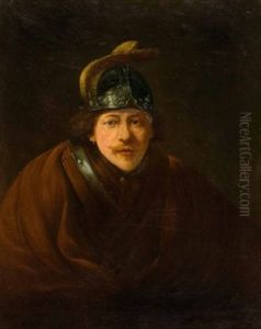 Selbstbildnis Mit Sturmhaube by Harmenszoon van Rijn Rembrandt