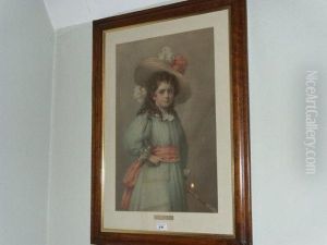Kate, Coloured, Maple Frame, 83cm X 60cm Overall Kate, Coloured, Maple Frame, 83cm X 60cm Overall