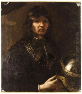 Portrait Of A Gentleman In Armour With A Helmet