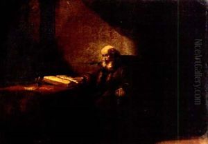 Philosoph Vor Foliant by Harmenszoon van Rijn Rembrandt