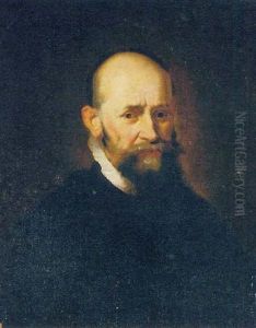 Portrait Of A Gentleman In A Black Costume by Harmenszoon van Rijn Rembrandt