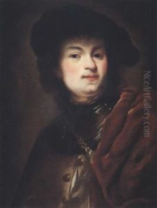 Bildnis Des Jungen Rembrandt Mit Beret Und Umhang