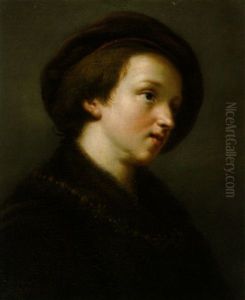 Bildnis Eines Knaben Mit Barett Und Einer Goldenen Kette by Harmenszoon van Rijn Rembrandt