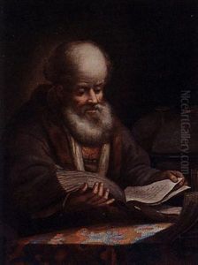 A Portrait Of A Bearded Man Reading