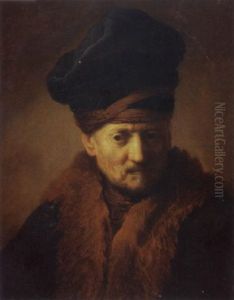 A Portrait Of An Old Man Wearing A Fur Lined Coat And A Black Kolpak A Portrait Of An Old Man Wearing A Fur Lined Coat And A Black Kolpak