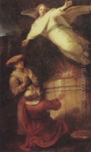 The Sacrifice Of Manoah by Harmenszoon van Rijn Rembrandt