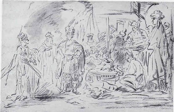 Thetis Obliging Achilles To Return To The Trojan War - view 1