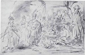 Thetis Obliging Achilles To Return To The Trojan War by Harmenszoon van Rijn Rembrandt