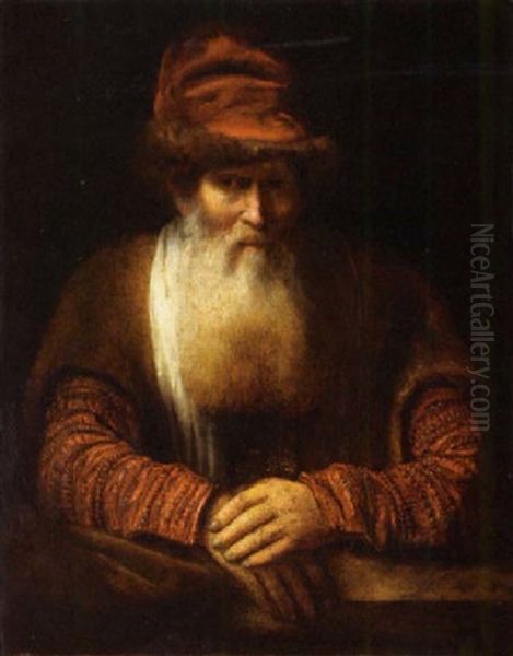A Bearded Old Man Wearing A Fur Lined Hat - view 1