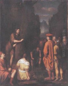 The Preaching Of John The Baptist by Harmenszoon van Rijn Rembrandt