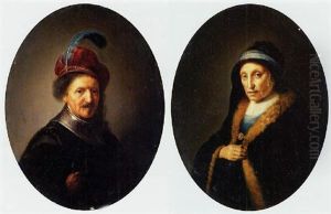 Portrait Of A Man In A Black Costume And A Plumed Cap (rembrandt's Father, Harmun Gerritsz. Van Rijn?) by Harmenszoon van Rijn Rembrandt