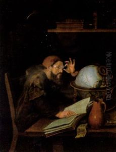 Ein Astrologe In Seinem Studio