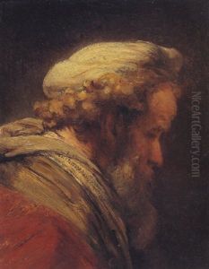 Head Of An Old Man by Harmenszoon van Rijn Rembrandt