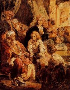 Christ Amongst The Scribes by Harmenszoon van Rijn Rembrandt