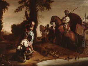 Die Taufe Des Mohrenkammerers by Harmenszoon van Rijn Rembrandt