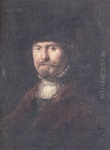 A Portrait Of A Merchant With A Brown Cloak by Harmenszoon van Rijn Rembrandt