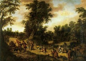 The Meeting Of Jacob And Esau by Harmenszoon van Rijn Rembrandt