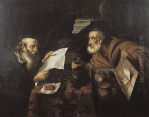 Les Changeurs by Harmenszoon van Rijn Rembrandt