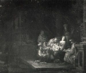 Die Beschneidung by Harmenszoon van Rijn Rembrandt