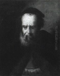 A Bearded Man, Half-length, Wearing A Fur-lined Coat And A Cap by Harmenszoon van Rijn Rembrandt