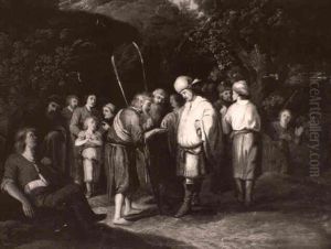 Joseph Sold To The Ishmaelites by Harmenszoon van Rijn Rembrandt