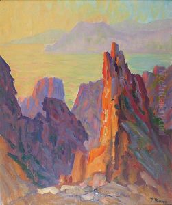 Vue Des Calanques De Piana, Corse by Primitif Bono