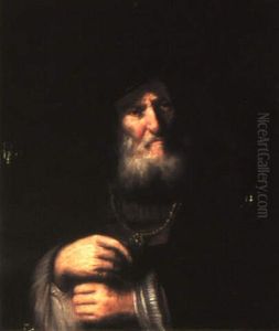 Study Of A Bearded Man by Harmenszoon van Rijn Rembrandt