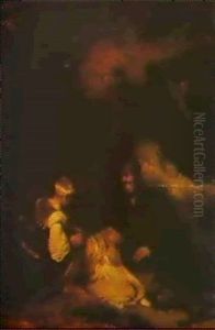 Zipporah Circumcising Moses' Son by Harmenszoon van Rijn Rembrandt