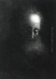 Kopf Eines Alten Mannes by Harmenszoon van Rijn Rembrandt