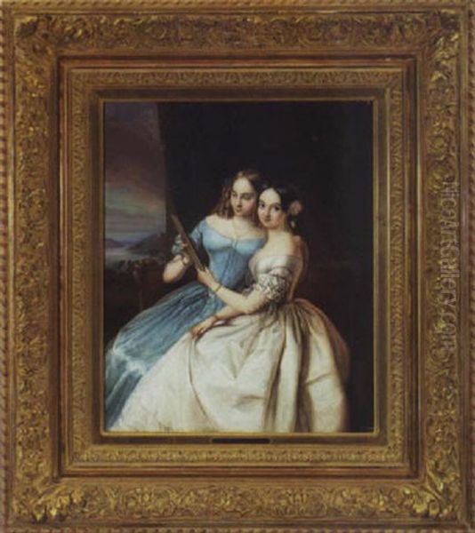 Portrait Of Two Young Ladies - view 1