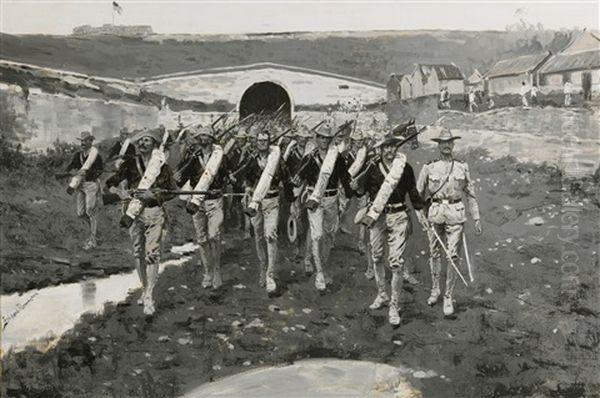 The 9th U.s. Infantry Entering Peking, August 15, 1900 (coming Through The Chinese Wall) - view 1