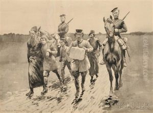 Jew Smugglers And Refugees In The Hands Of The Dragoons by Frederic Remington