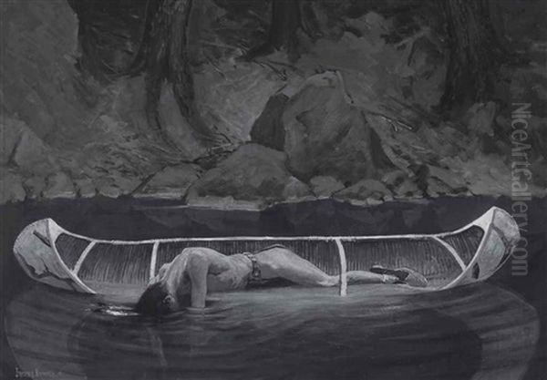 Sideways Fell Into The River, Plunged Beneath The Sluggish Water - view 1