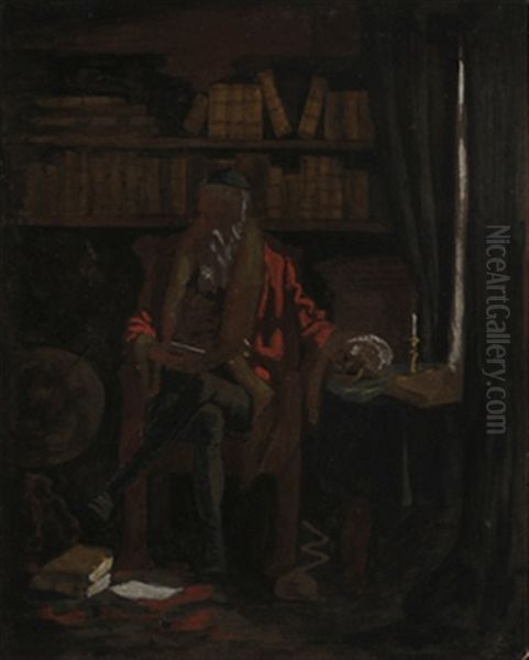 Scholar In A Library - view 1