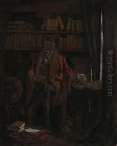 Scholar In A Library by Frederic Remington
