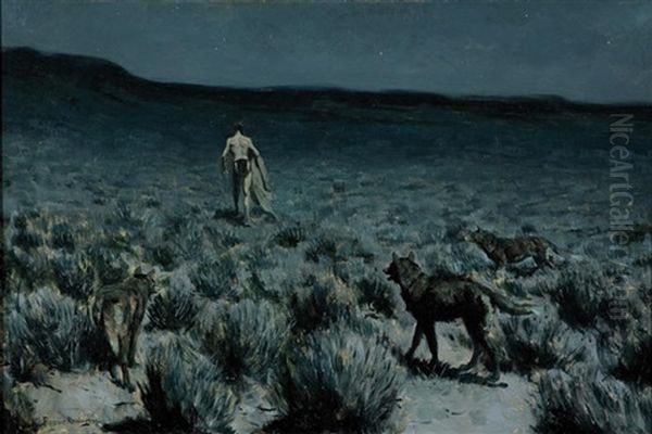 The Wolves Sniffed Along The Trail But Came No Nearer - view 1