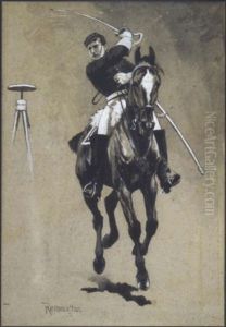 Soldier With Drawn Sabre by Frederic Remington