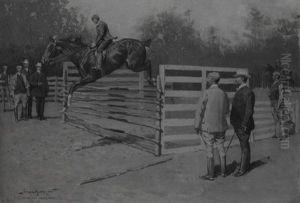 "transport", The First Horse In America To Jump Six Feet by Frederic Remington