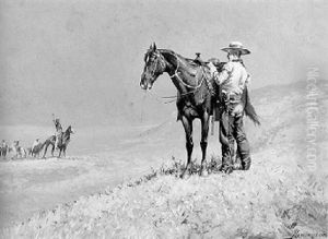 Standing Off Indians by Frederic Remington
