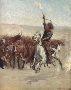 The Round-up by Frederic Remington