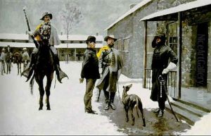 Bringing In A Deserter (the Deserter Caught) by Frederic Remington
