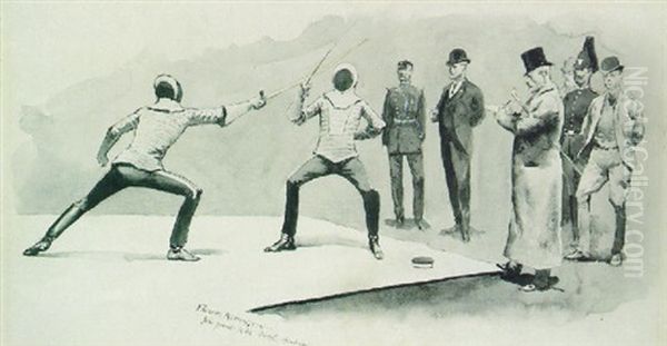 Fencing At Dickel's Academy - view 1