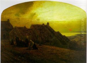 Paysage Breton Au Crepuscule by Jean Remond