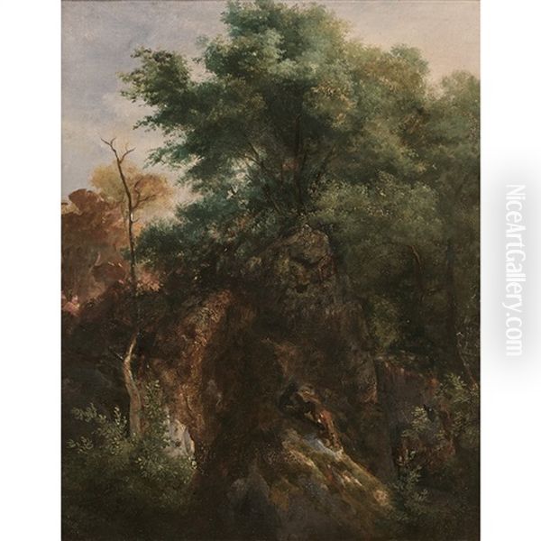 Paysage Boise, Avec Un Artiste Dessinant - view 1